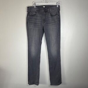 Paige Slim Straight Leg Jeans Faded Gray Charcoal Denim Size 32